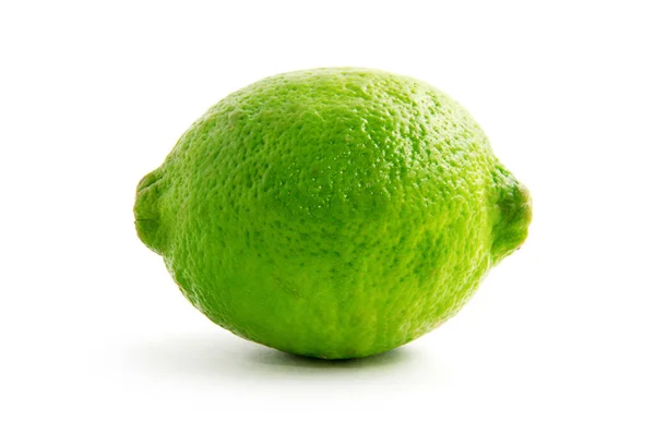 Fresh Lime Isolated White — Stock Photo, Image