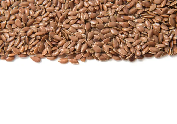 Flax Seeds Isolated White — Stock Photo, Image