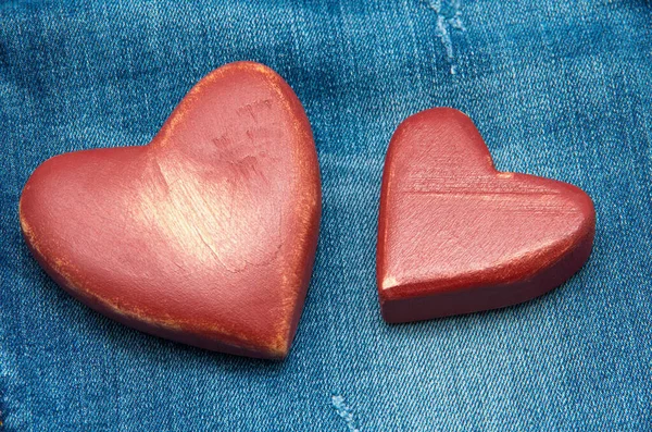 Red Hearts Jeans — Stock Photo, Image