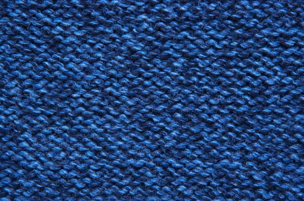 Textura Unei Țesături Lână Tricotate Albastru — Fotografie, imagine de stoc