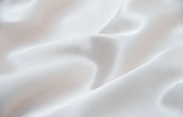 Arkaplan Olarak Beyaz Saten Kumaş — Stok fotoğraf