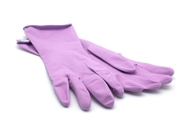 Lastik eldiven beyaz arkaplanda izole edildi