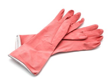 Lastik eldiven beyaz arkaplanda izole edildi