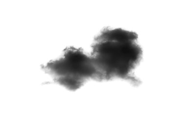 beyaz arkaplanda siyah bulutlar