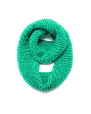 Atkı beyaz arkaplanda izole edildi. Üst görünüm .