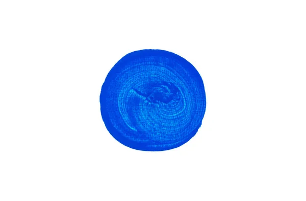 Niebieski Krąg Farb Izolowany Białym Tle — Zdjęcie stockowe