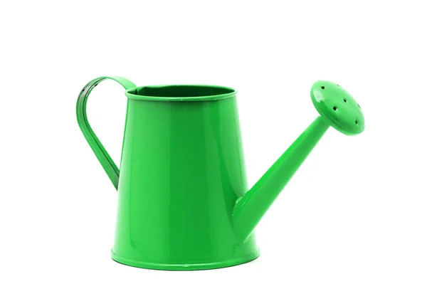 Green Watering Can Isolated White Background — Stock Photo, Image