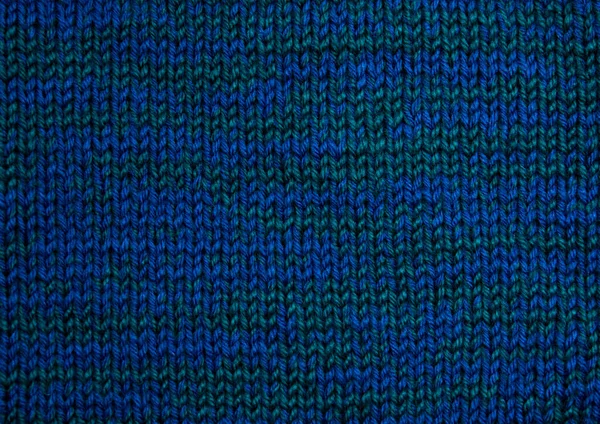 Die Textur Eines Gestrickten Wollstoffs Blau — Stockfoto