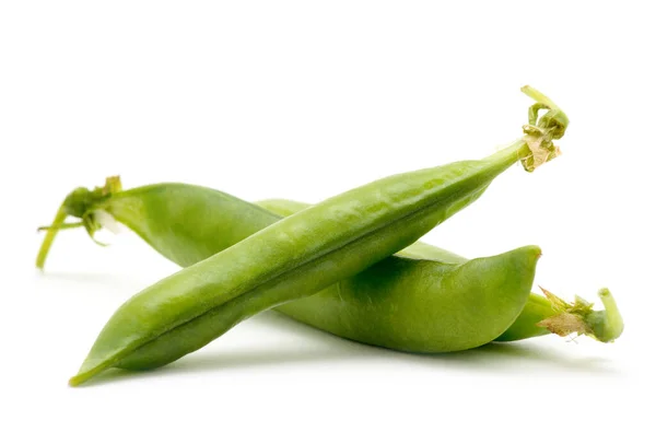 Fresh Green Peas Isolated White Background — Stock Photo, Image