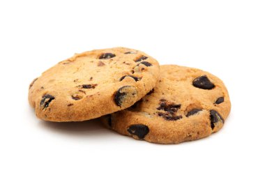 Beyaz üzerine çikolatalı kurabiye.