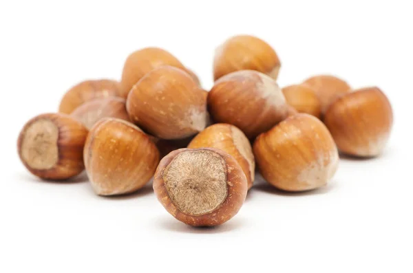 Hazelnuts White Background — Stock Photo, Image