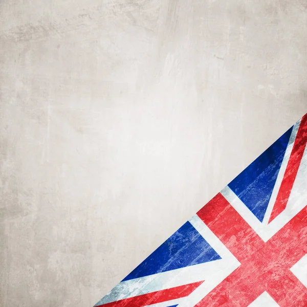 stock image Closeup of United Kingdom flag on grunge background