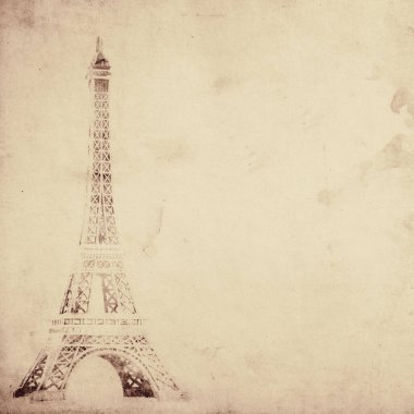 Grunge arkaplanındaki Eyfel kulesi