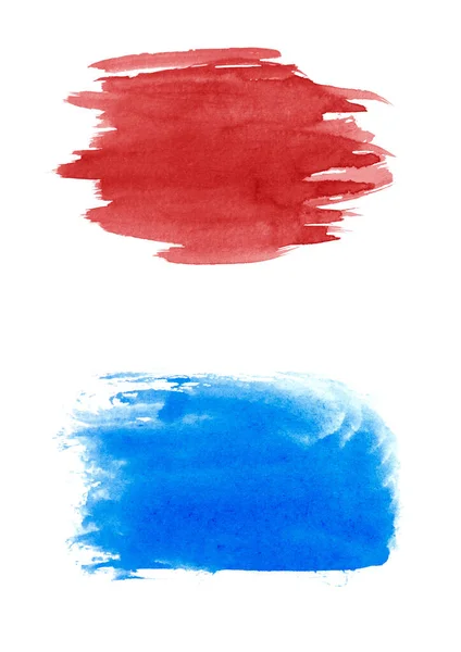 Blue Red Abstract Background Watercolor Style — Stock Photo, Image