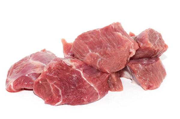 raw meat isolated on white