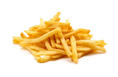 İzole edilmiş beyaz arkaplanda patates kızartması