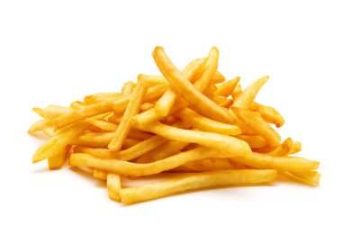 İzole edilmiş beyaz arkaplanda patates kızartması