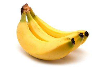 Beyaz arkaplanda muzlar