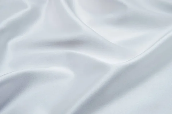 Белый Атласная Ткань Качестве Фона — стоковое фото