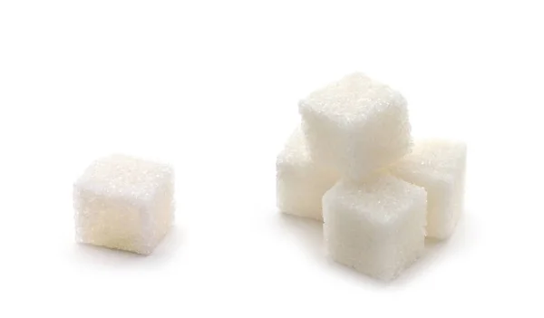 Sugar Cube Белом Фоне — стоковое фото