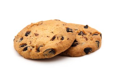 Beyaz üzerine çikolatalı kurabiye.