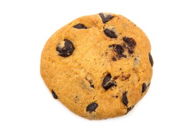 Beyaz üzerine çikolatalı kurabiye.