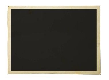 Boş eski fotoğraf beyaz üzerine izole