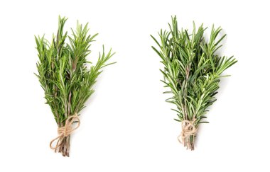 Beyaz arkaplanda biberiye bağlı