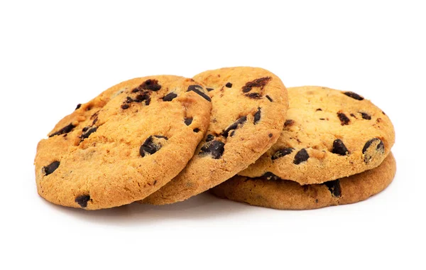 Chocolate Chip Cookie Auf Weiß — Stockfoto