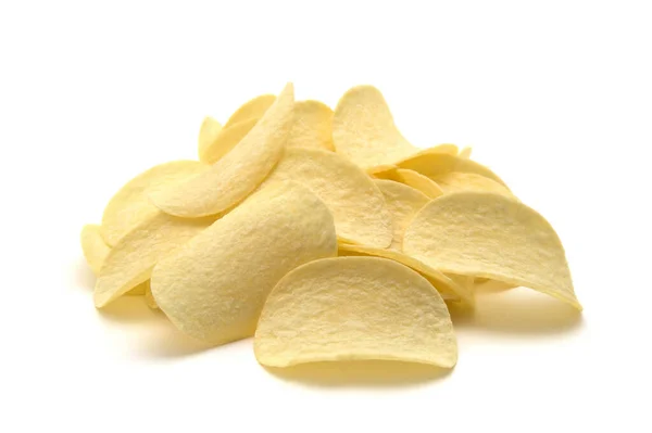 Kartoffelchips Isoliert Weißen Hintergrund — Stockfoto