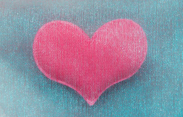 Dekorativní Růžové Srdce Pozadí Barvy Tkaniny — Stock fotografie