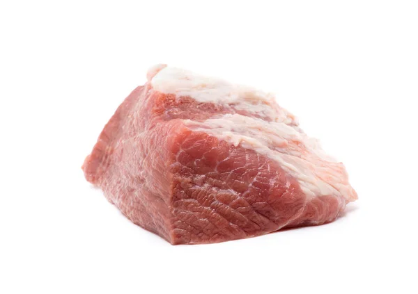 Rohes Fleisch Isoliert Auf Weiß — Stockfoto