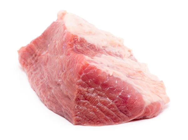 Rohes Fleisch Isoliert Auf Weiß — Stockfoto