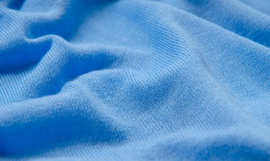 Yünlü kumaş mavisinin dokusu..