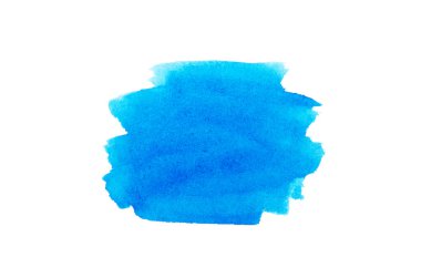 Kırpma yolu ile beyaz arkaplanda renk vuruşlarının mavisi