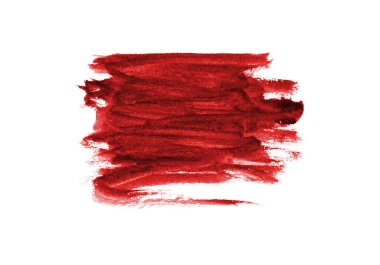 Kırmızının kırpma yolu ile beyaz arkaplan üzerindeki renk vuruşları