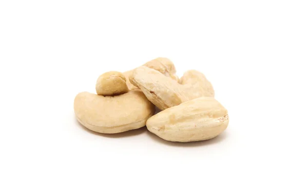 Cashewnötter Isolerad Vit Bakgrund — Stockfoto