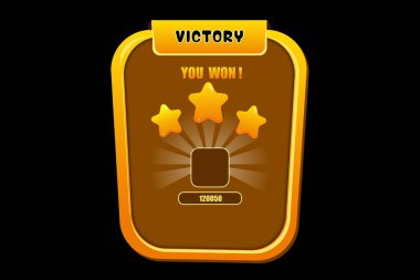 oyun Victory ui Kits vektör elementleri tasarımı.