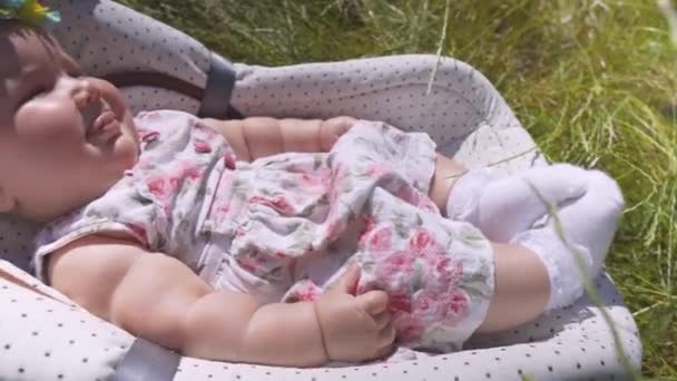 Bébé dans l'herbe — Video