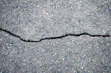 Çatallı gri beton doku. Kopyalama alanı olan asfalt arkaplan
