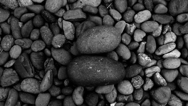 Black Pebble Stone Background — Stock Photo, Image