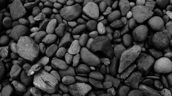 Black Pebble Stone Texture Background — Stock Photo, Image