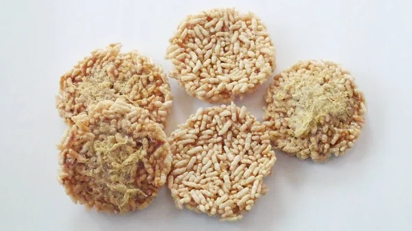 Рисове Печиво Азіатська Закуска Рисовий Торт — стокове фото