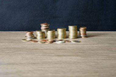 Para biriktirme kavramı. iş para arkaplanı