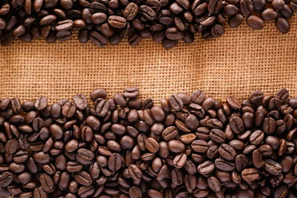 Tło Ziaren Kawy Organiczne Nasiona Kawy — Zdjęcie stockowe