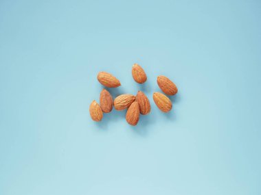 Bademler izole edilmiş arka plan, fındık fasulyesi