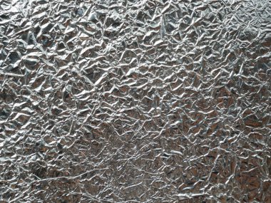 Gümüş pürüzlü folyo dokusu. Alüminyum folyo doku arka planı. metal plaka