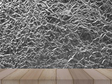 Doku arkaplanı için parlak buruşuk yüzeyi olan alüminyum folyo arka plan