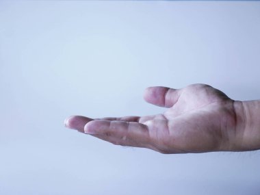 Zarif el hareketi beyaz arka plan