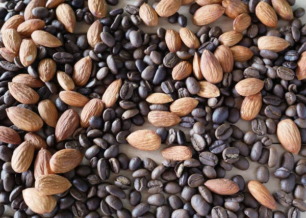 mixed almond and coffee background